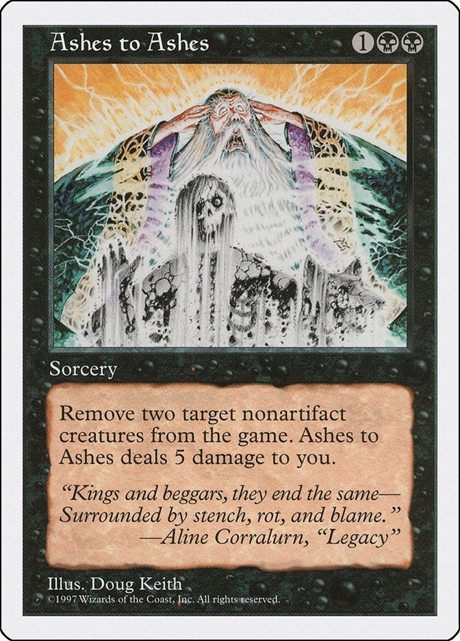 Image for Ashes to Ashes (5ED) - Magic: The Gathering