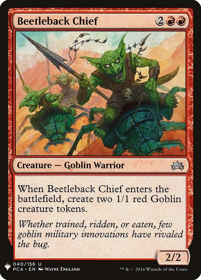Beetleback Chief (40) (LIST)