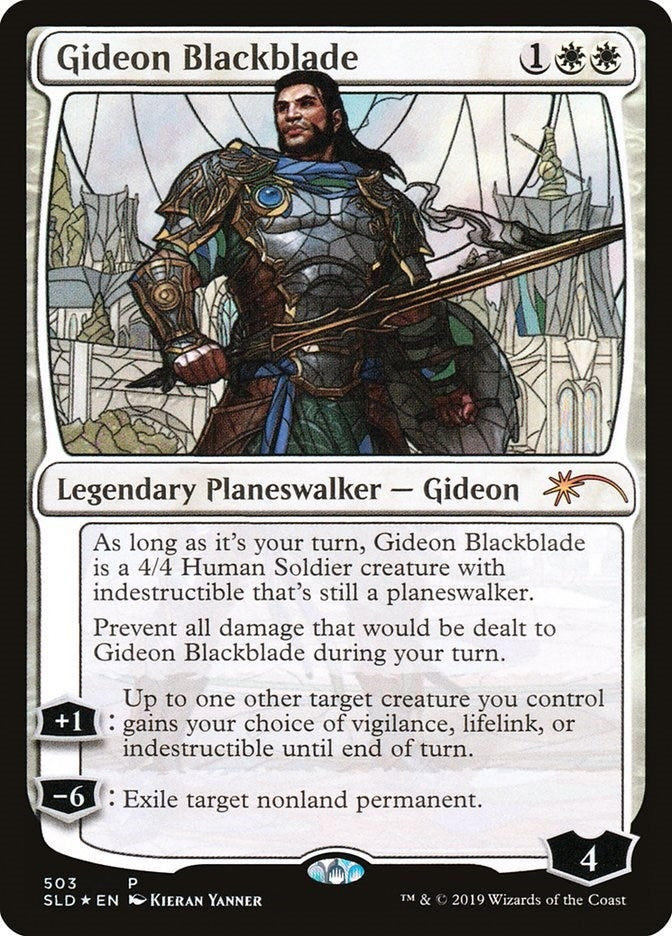 Image for Gideon Blackblade (Stained Glass) (503) (SLD) - Magic: The Gathering
