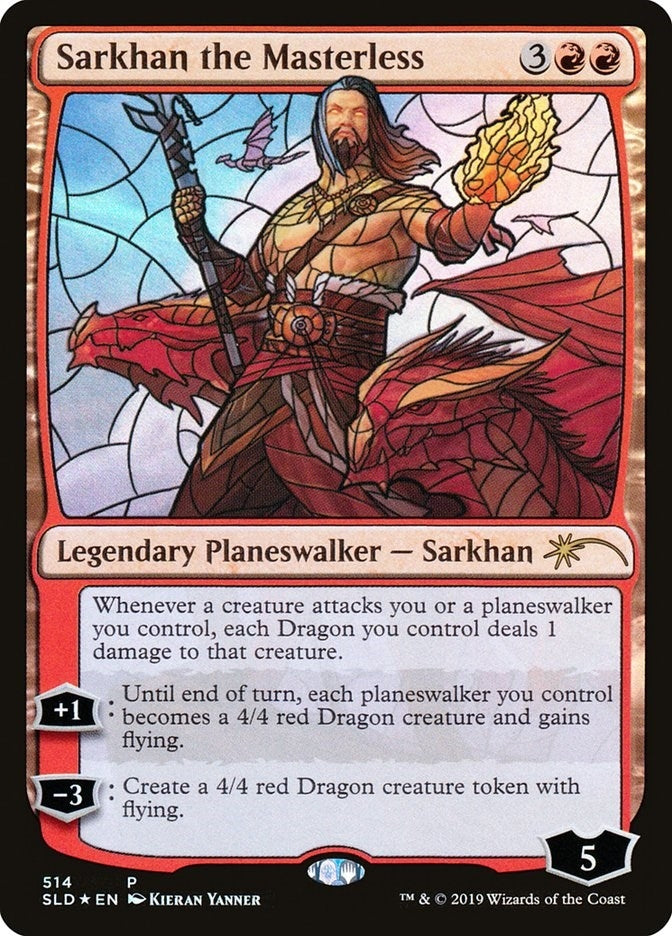 Image for Sarkhan the Masterless (Stained Glass) (514) (SLD) - Magic: The Gathering