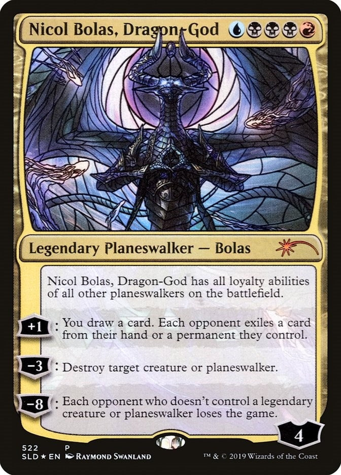 Image for Nicol Bolas, Dragon-God (Stained Glass) (522) (SLD) - Magic: The Gathering