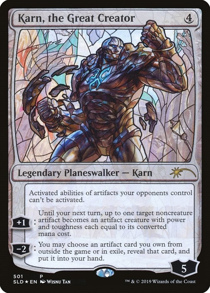 Image for Karn, the Great Creator (Stained Glass) (501) (SLD) - Magic: The Gathering