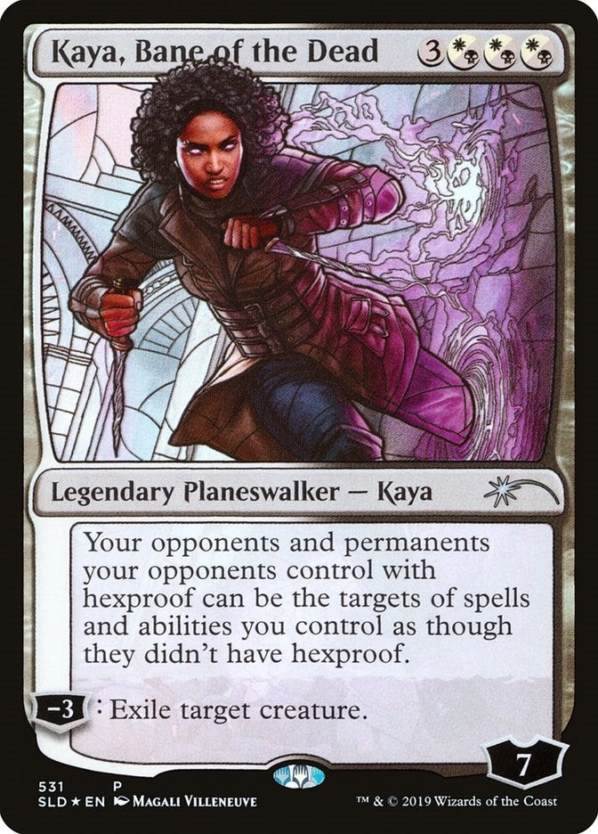 Image for Kaya, Bane of the Dead (Stained Glass) (531) (SLD) - Magic: The Gathering