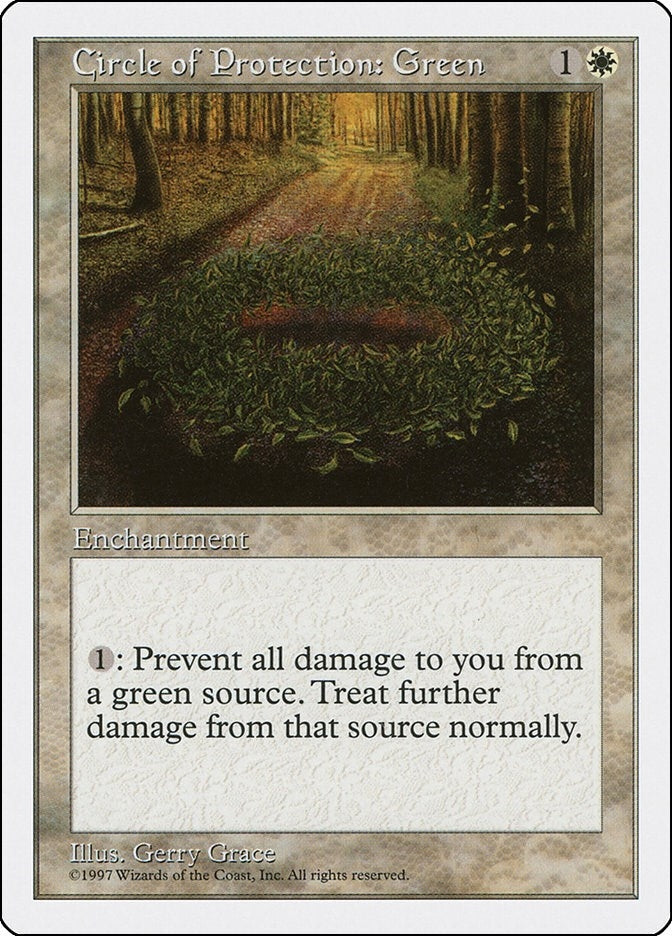 Image for Circle of Protection: Green (5ED) - Magic: The Gathering