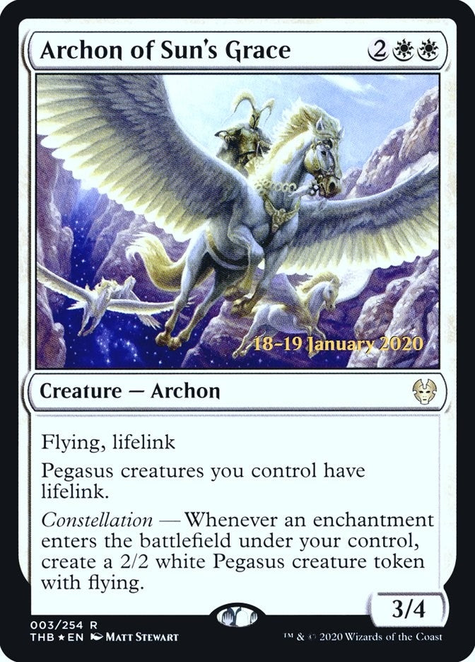 Image for Archon of Sun's Grace (3) (PRE) - Magic: The Gathering