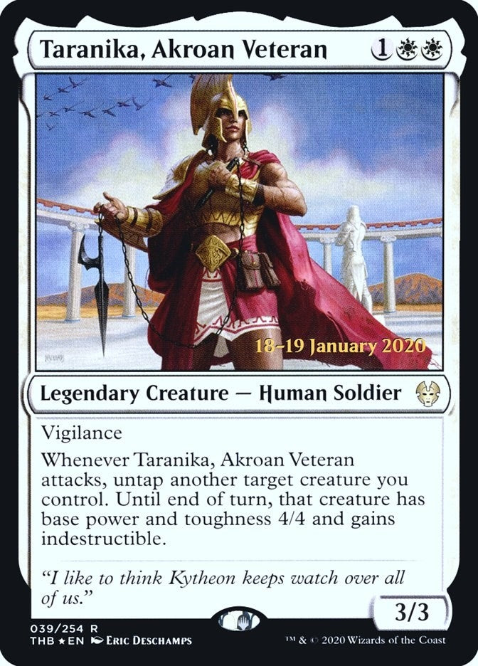Image for Taranika, Akroan Veteran (39) (PRE) - Magic: The Gathering