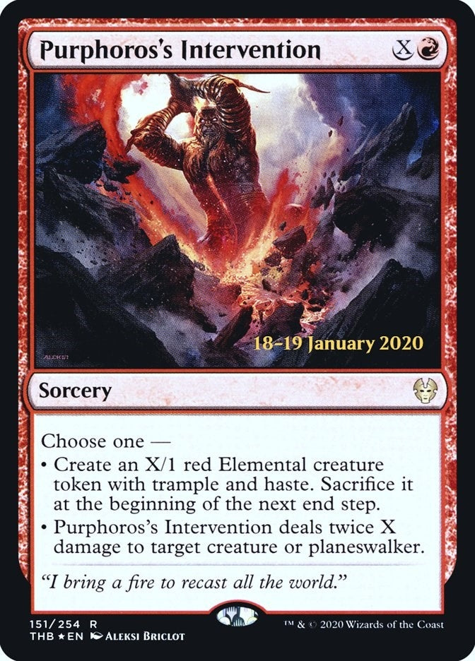 Image for Purphoros's Intervention (151) (PRE) - Magic: The Gathering