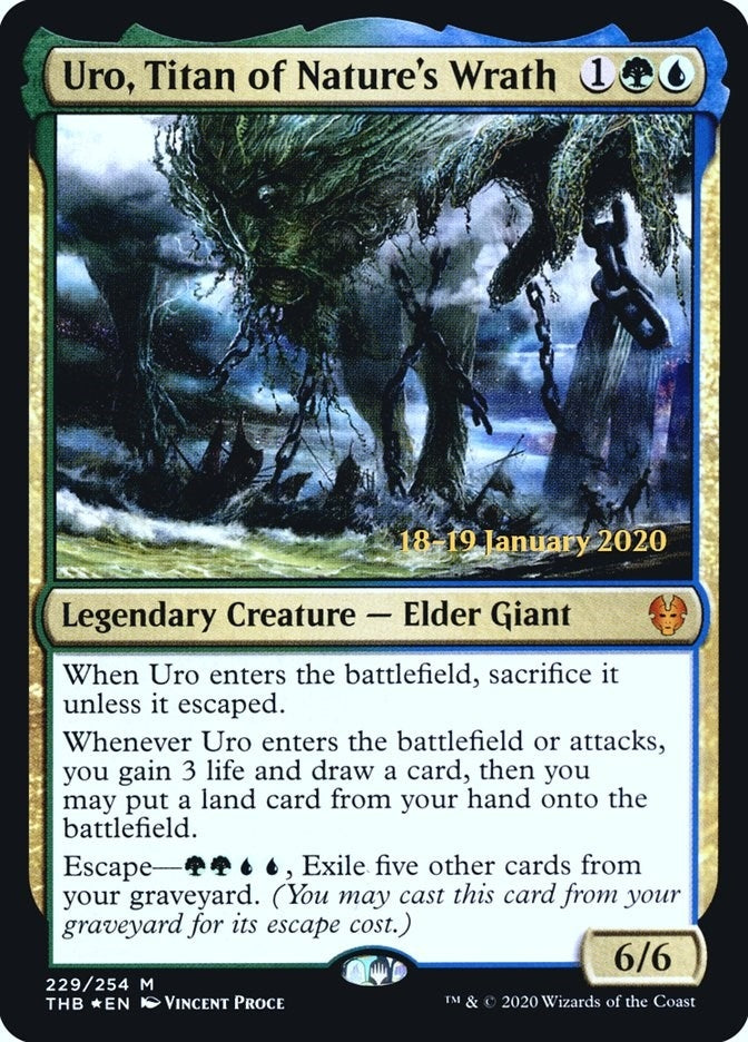Image for Uro, Titan of Nature's Wrath (229) (PRE) - Magic: The Gathering
