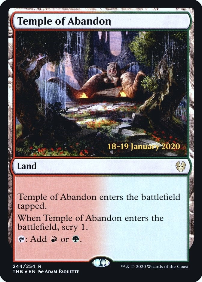 Image for Temple of Abandon (244) (PRE) - Magic: The Gathering