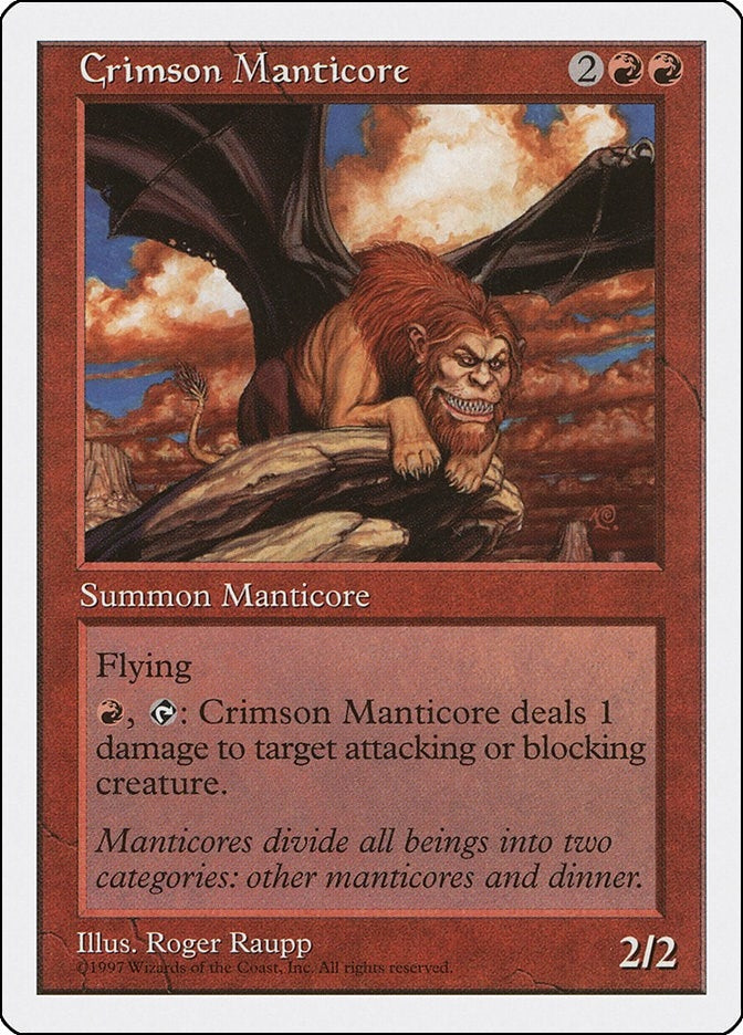 Image for Crimson Manticore (5ED) - Magic: The Gathering