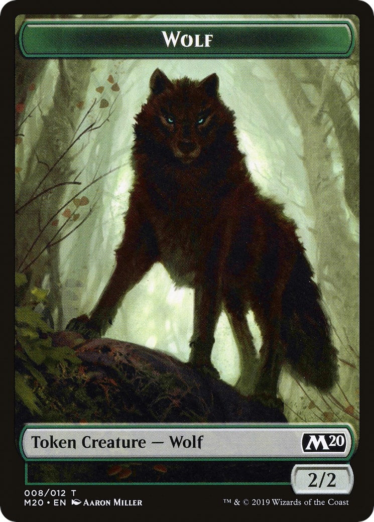 Image for Wolf Double-Sided Token (Challenger 2020) (8) (UMP) - Magic: The Gathering