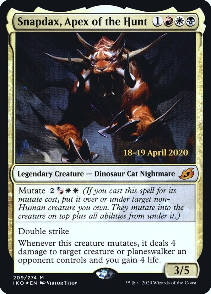 Image for Snapdax, Apex of the Hunt (209) (PRE) - Magic: The Gathering