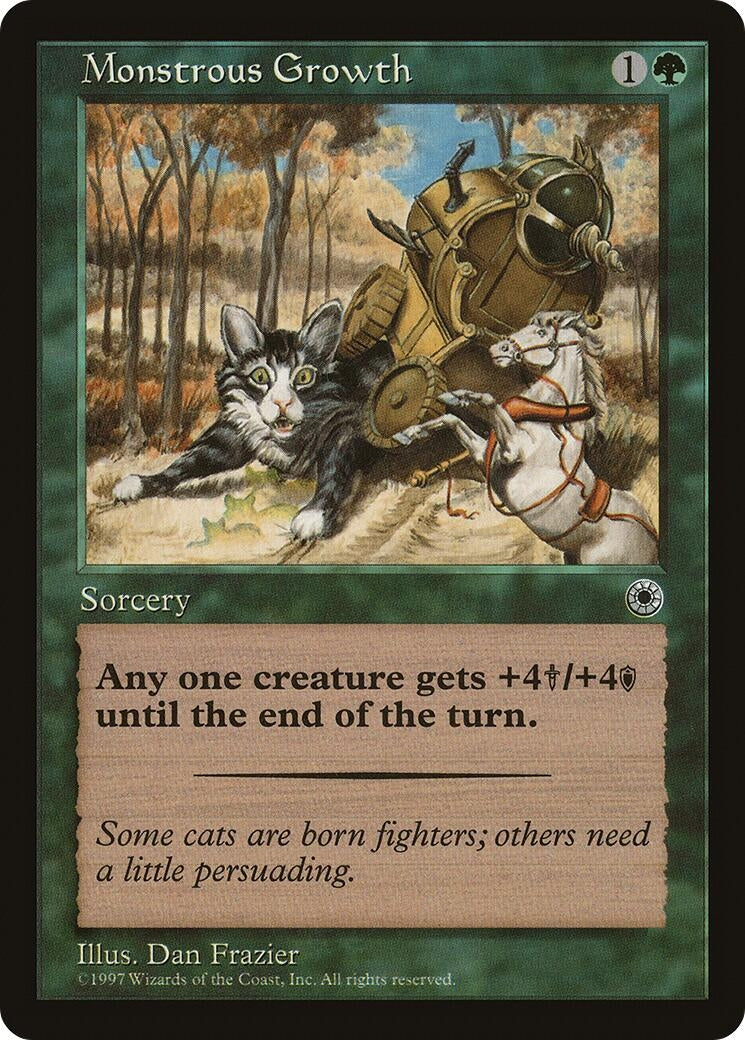 Image for Monstrous Growth (Flavor Text) (POR) - Magic: The Gathering