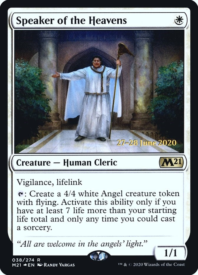 Image for Speaker of the Heavens (38) (PRE) - Magic: The Gathering