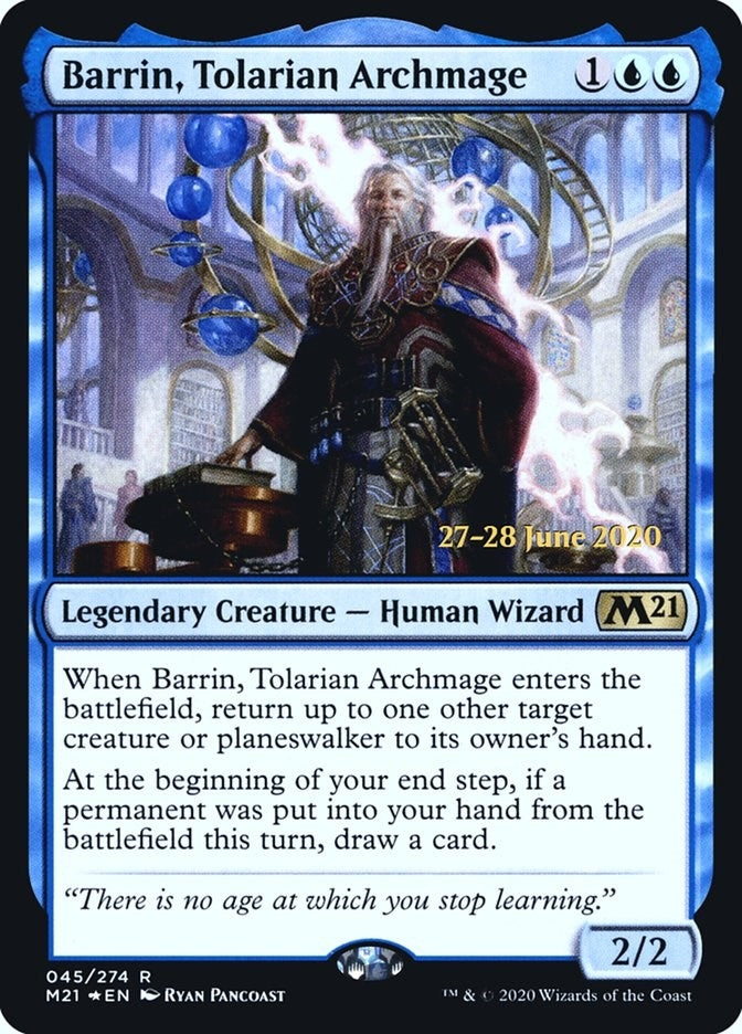 Image for Barrin, Tolarian Archmage (45) (PRE) - Magic: The Gathering