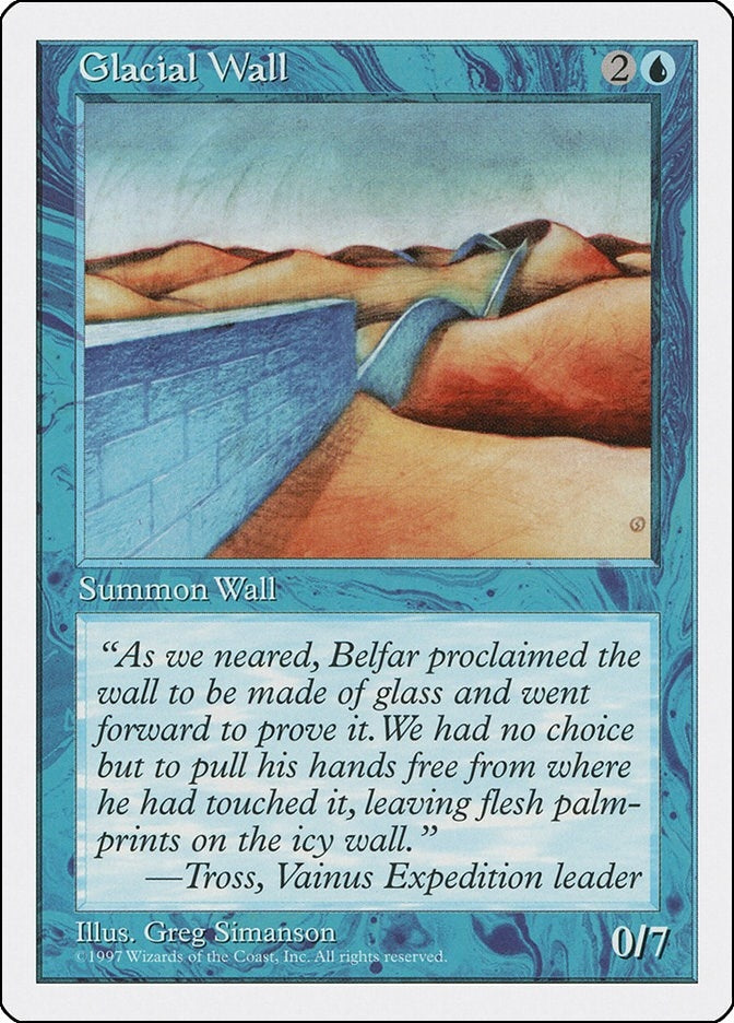 Image for Glacial Wall (5ED) - Magic: The Gathering