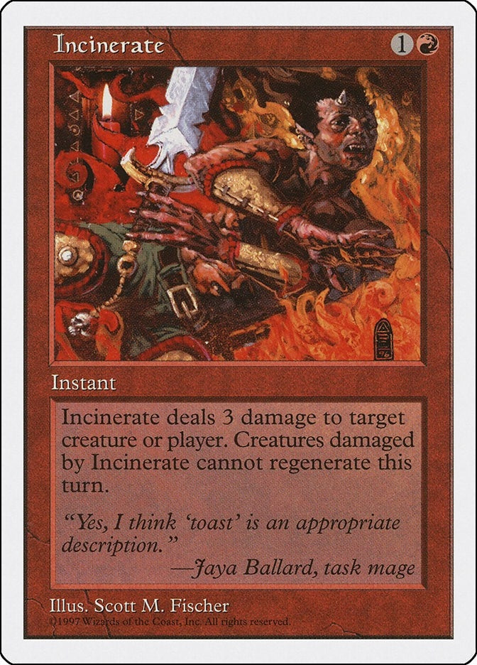 Image for Incinerate (5ED) - Magic: The Gathering
