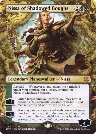 Nissa of Shadowed Boughs (Borderless) (283) (ZNR)