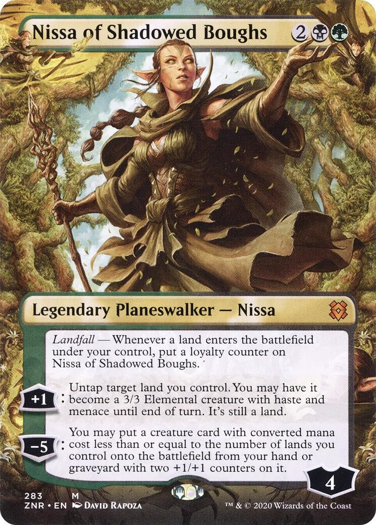 Nissa of Shadowed Boughs (Borderless) (283) (ZNR)