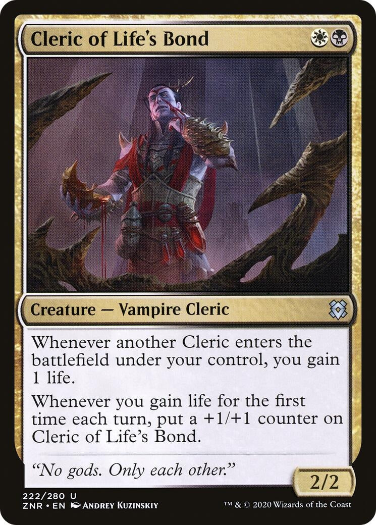 Cleric of Life's Bond (222) (ZNR)