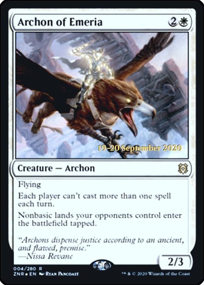 Image for Archon of Emeria (4) (PRE) - Magic: The Gathering