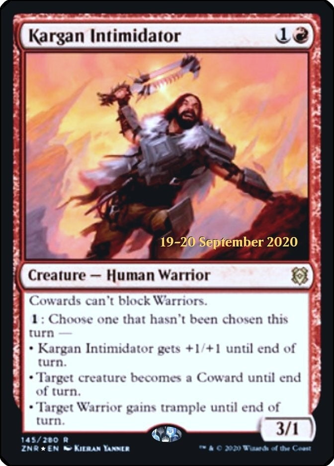 Image for Kargan Intimidator (145) (PRE) - Magic: The Gathering