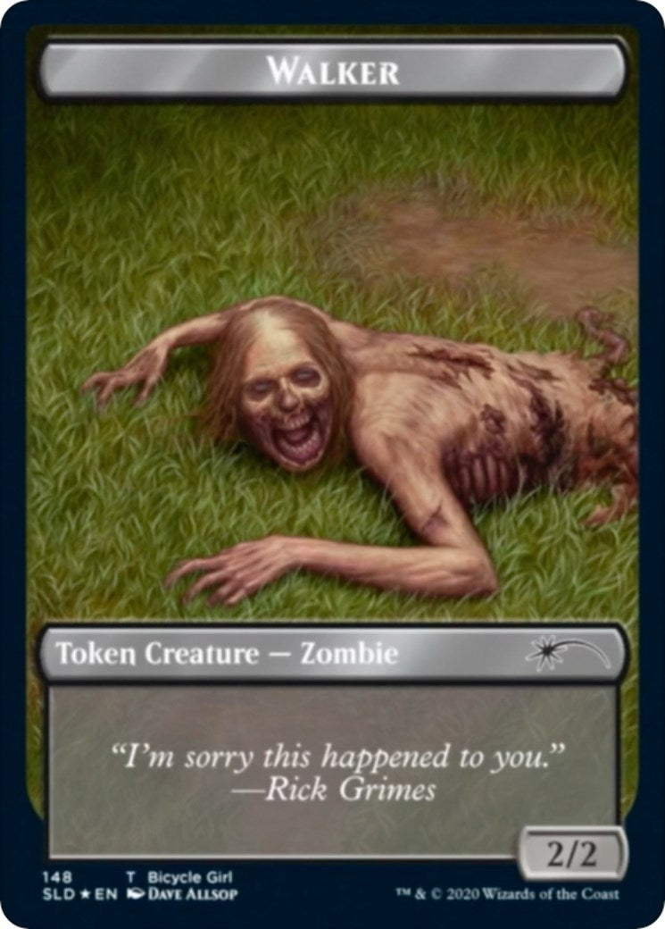 Image for Walker (Bicycle Girl // Well Walker) Double-sided Token (148) (SLD) - Magic: The Gathering