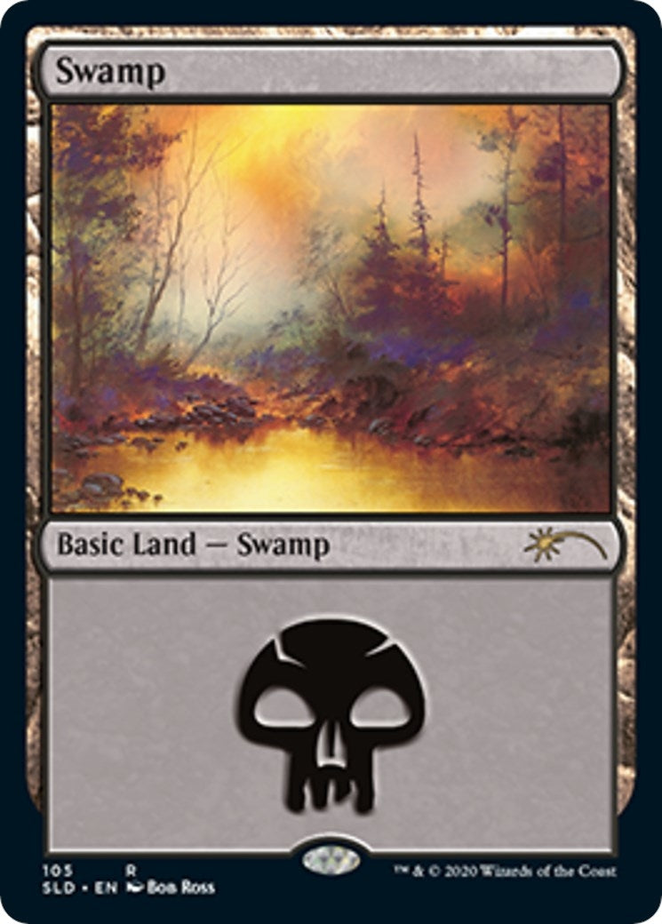 Image for Swamp (105) (Bob Ross) (105) (SLD) - Magic: The Gathering