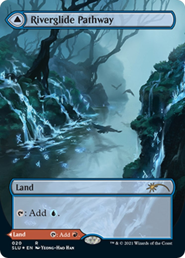 Image for Riverglide Pathway (Borderless) (20) (SLU) - Magic: The Gathering