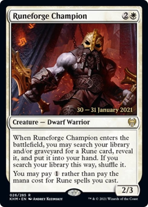 Image for Runeforge Champion (26) (PRE) - Magic: The Gathering
