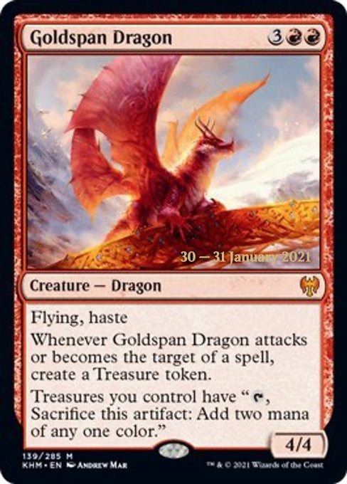 Image for Goldspan Dragon (139) (PRE) - Magic: The Gathering