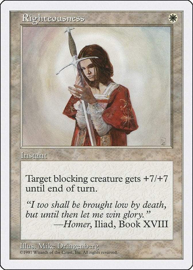 Image for Righteousness (5ED) - Magic: The Gathering