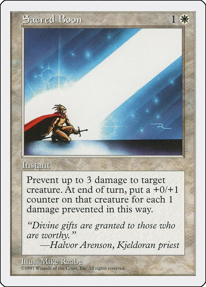 Image for Sacred Boon (5ED) - Magic: The Gathering