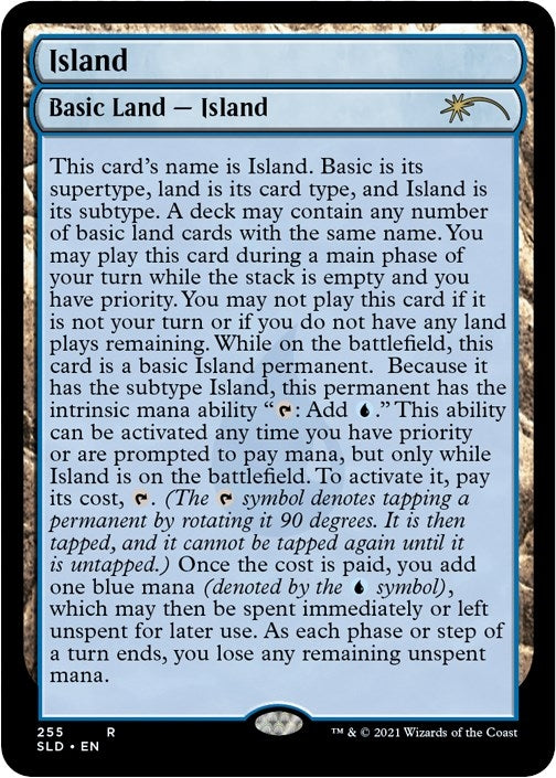 Image for Island (255) (Full-Text Lands) (255) (SLD) - Magic: The Gathering