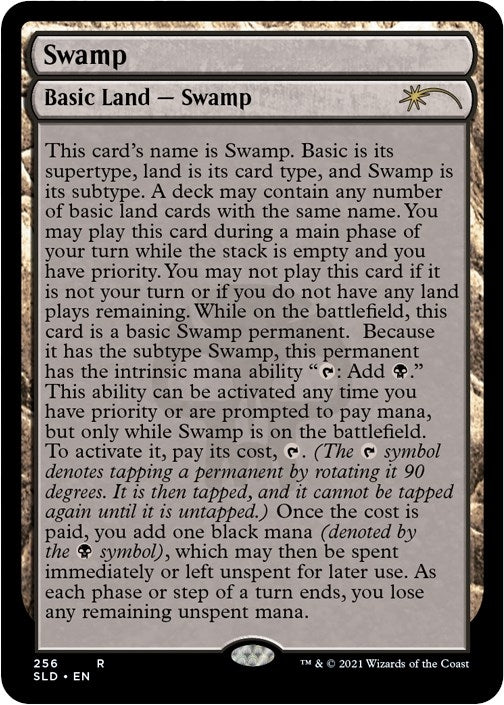 Image for Swamp (256) (Full-Text Lands) (256) (SLD) - Magic: The Gathering