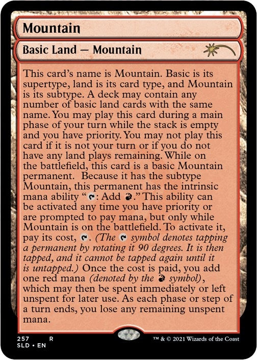Image for Mountain (257) (Full-Text Lands) (257) (SLD) - Magic: The Gathering
