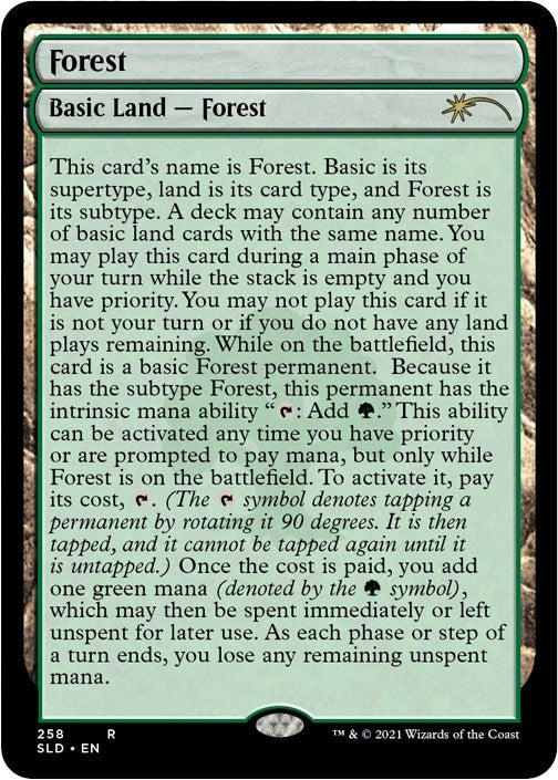 Image for Forest (258) (Full-Text Lands) (258) (SLD) - Magic: The Gathering