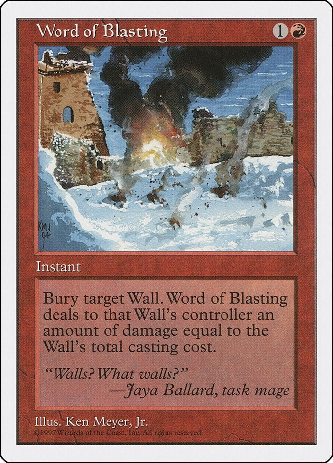 Image for Word of Blasting (5ED) - Magic: The Gathering