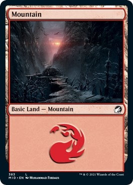 Image for Mountain (383) (383) (MID) - Magic: The Gathering