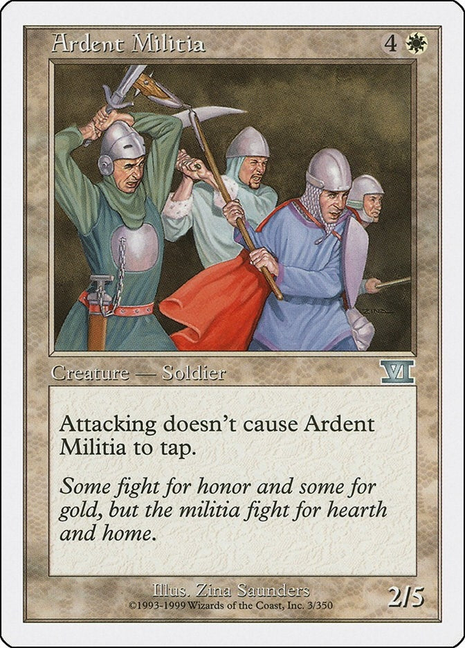 Image for Ardent Militia (3) (6ED) - Magic: The Gathering