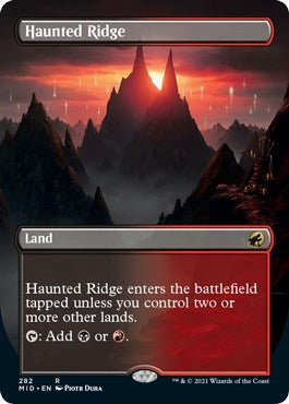 Image for Haunted Ridge (Borderless) (282) (MID) - Magic: The Gathering