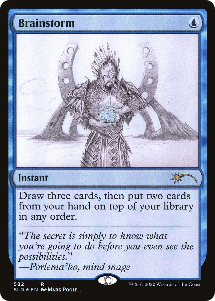Image for Brainstorm (582) (Sketch Showcase) (582) (SLD) - Magic: The Gathering