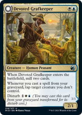 Image for Devoted Grafkeeper (218) (MID) - Magic: The Gathering