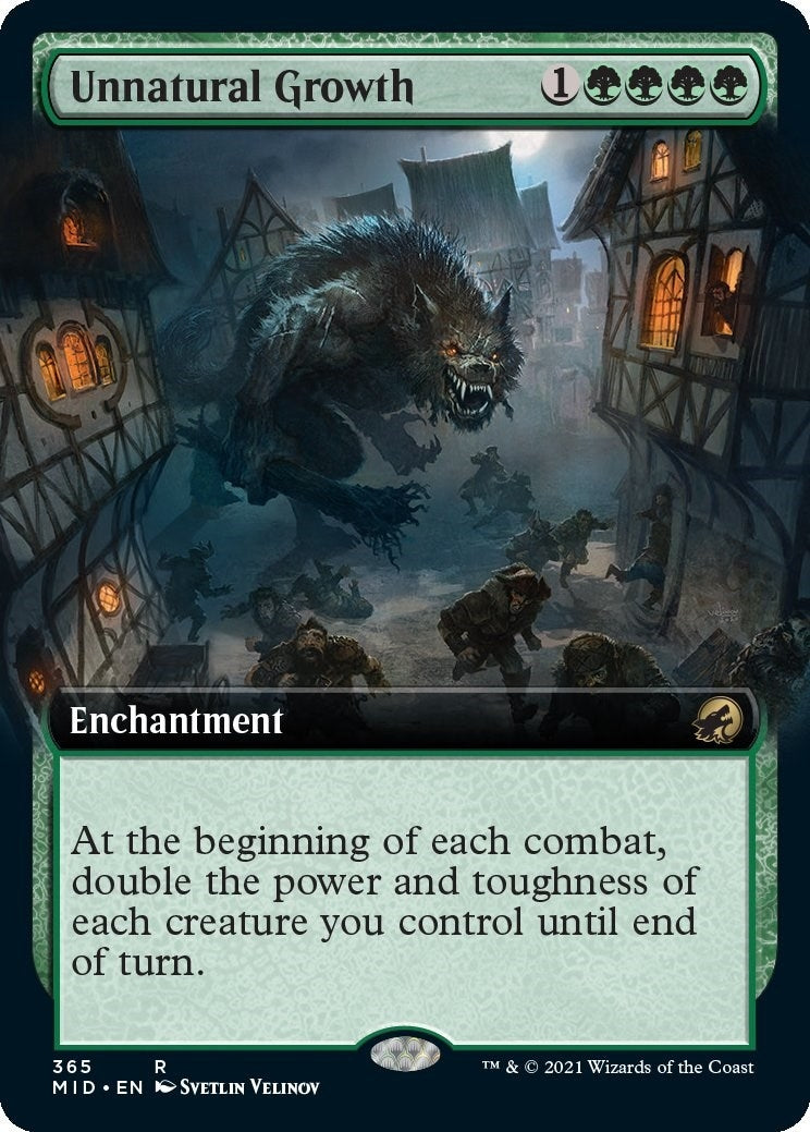 Image for Unnatural Growth (Extended Art) (365) (MID) - Magic: The Gathering
