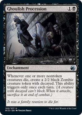 Image for Ghoulish Procession (102) (MID) - Magic: The Gathering