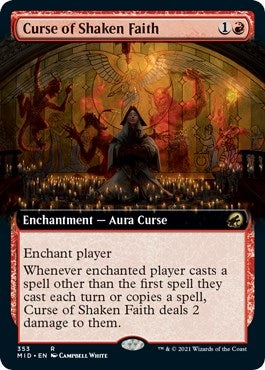 Image for Curse of Shaken Faith (Extended Art) (353) (MID) - Magic: The Gathering