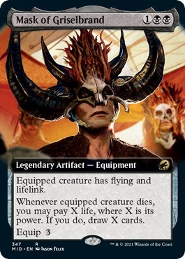 Image for Mask of Griselbrand (Extended Art) (347) (MID) - Magic: The Gathering