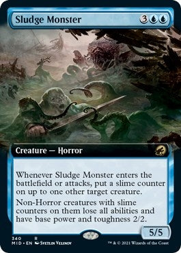 Image for Sludge Monster (Extended Art) (340) (MID) - Magic: The Gathering