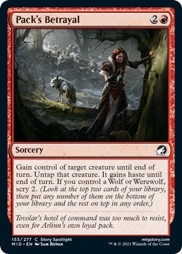 Image for Pack's Betrayal (153) (MID) - Magic: The Gathering