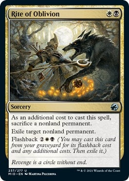 Image for Rite of Oblivion (237) (MID) - Magic: The Gathering